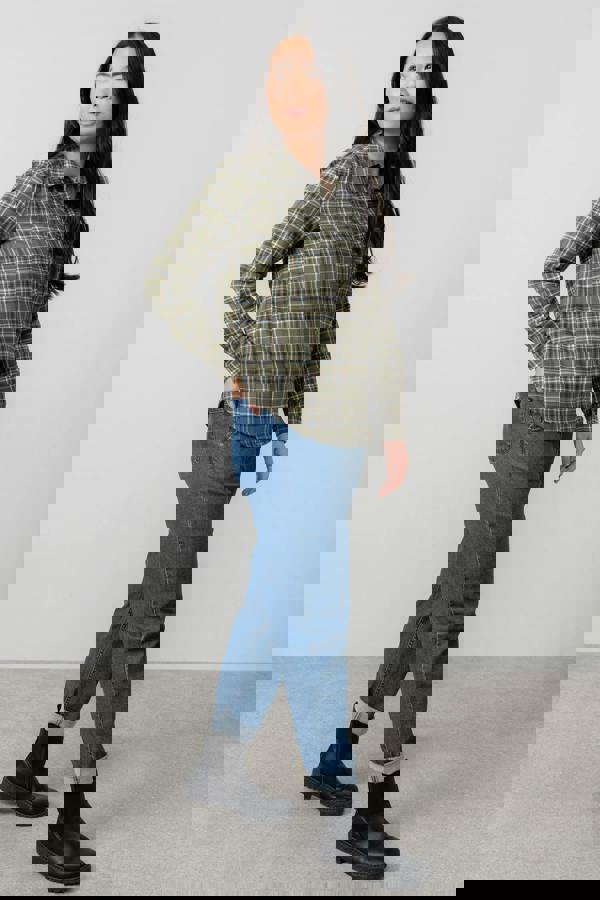 Lily & Me Beech Organic Brushed Cotton Checked Shirt Multicoloured