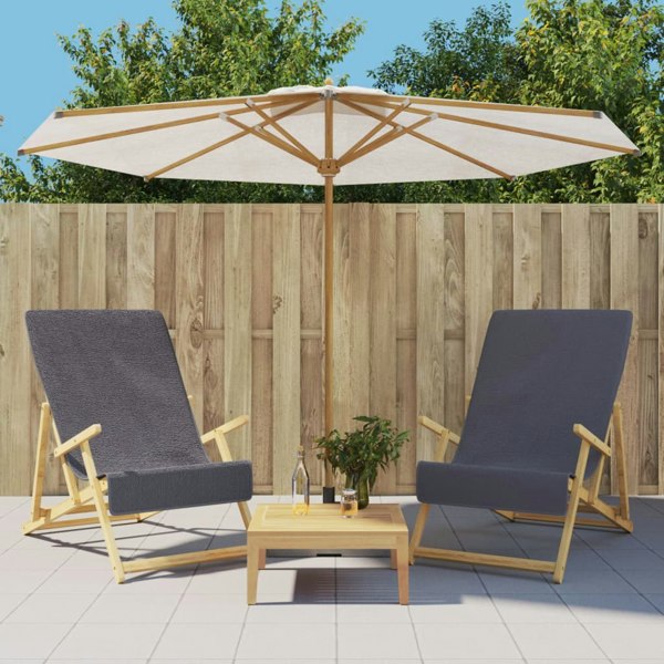 Berkfield Beach Towels 2 pcs Anthracite 60x135 cm Fabric 400 GSM