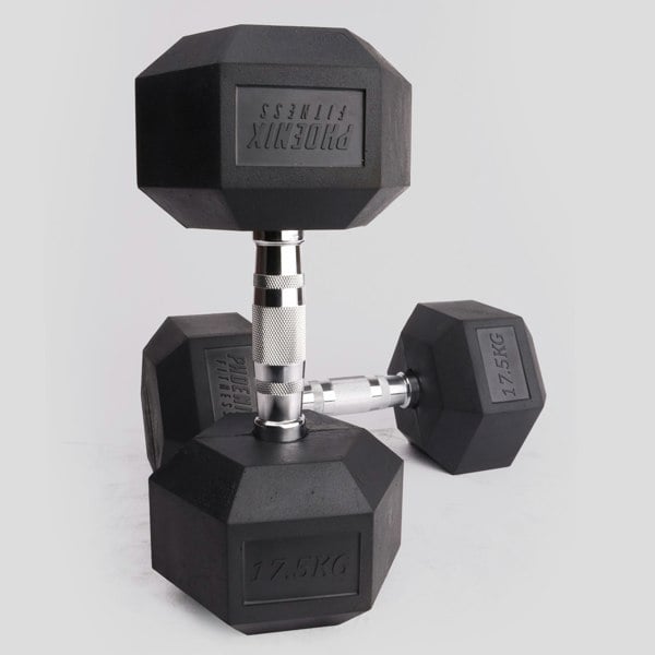 Phoenix Fitness HEXAGONAL DUMBBELLS - 17.5kg