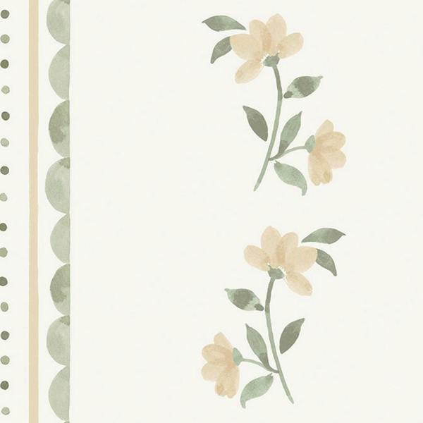 Cath Kidston Treasure Floral Lemon and Sage Wallpaper