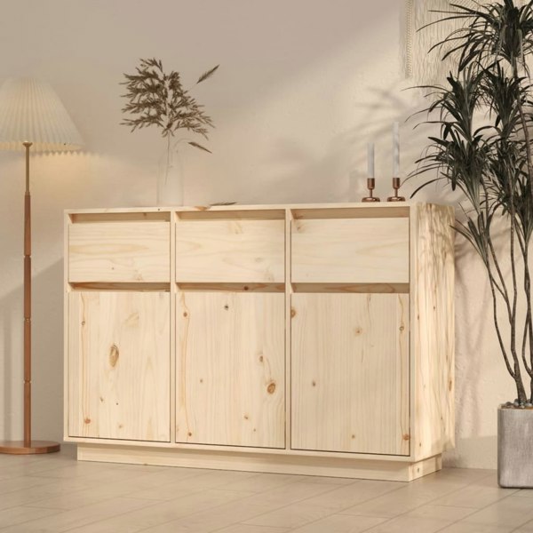 Berkfield Sideboard 110x34x75 cm Solid Wood Pine