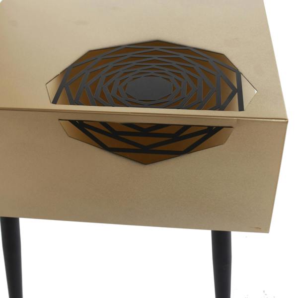 Core Products Set of 2 Galaxy Metal Bedside Tables with Undershelf