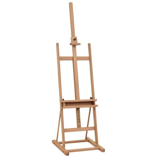 Bobobiy Wooden Easel Stand H-Frame Artist Easel with 171-230cm Adjustable Height and 0-80° Working Angles Beech Wood Art Easel for Displaying