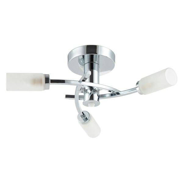Modern Sensor Bathroom Ceiling Light in Chrome with Multi Functions Image 1