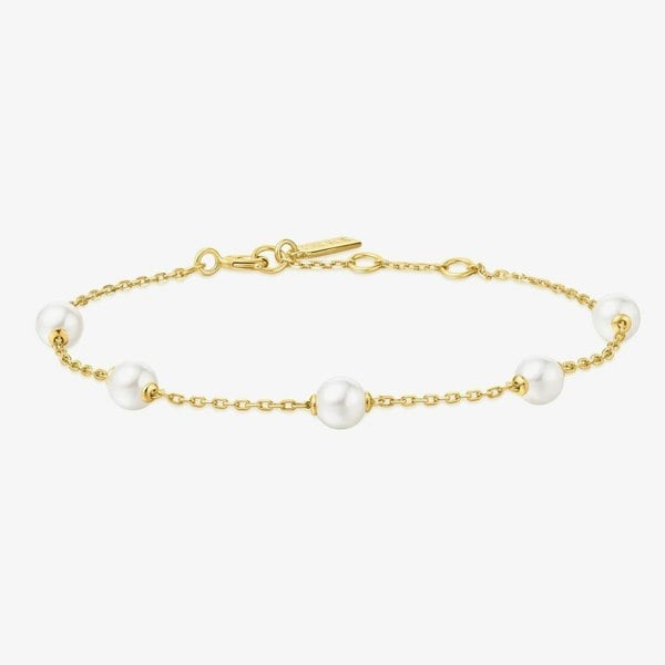 Ania Haie Miss Dainty 14ct Gold Plated Shell Pearl Bracelet B065-01G