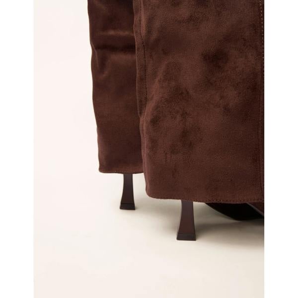 Blue Vanilla Suede Cape Kitten Heel Boots