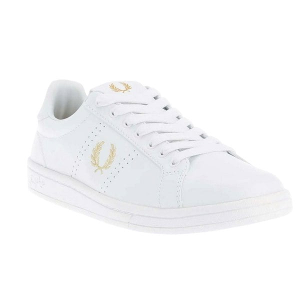 Fred Perry Mens B721 Leather Trainers - White