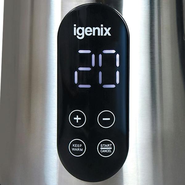 Igenix 3000W 1.5L Digital Jug Kettle, Stainless Steel