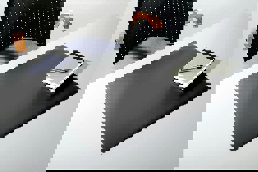 Durable Smooth Non-Slip Desk Mat Laptop PC Keyboard Mouse Pad | 53x40 cm | Black