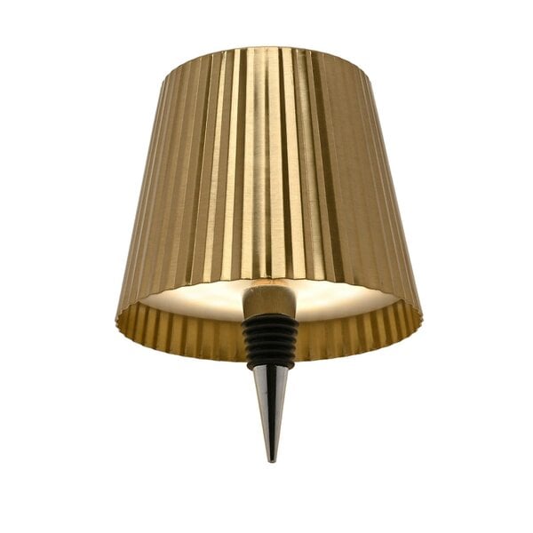Hestia Wine Bottle Lamp Topper LED Rechargeable Touch Lamp - Brass