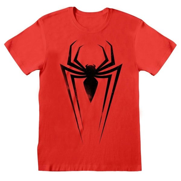 Marvel Unisex Adult Comics Spider-Man Symbols T-Shirt - Red/Black