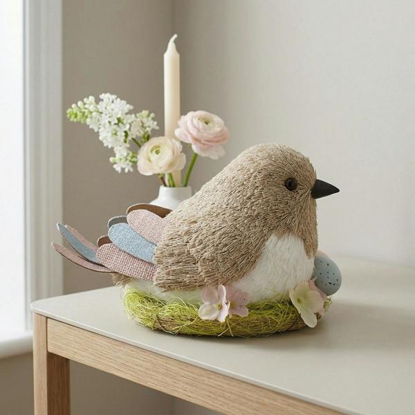 Garden Greatness Decorative Bird Nesting With Eggs Display