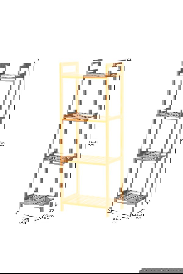 Living and Home 4 Tier Wood Audriel Bookcase