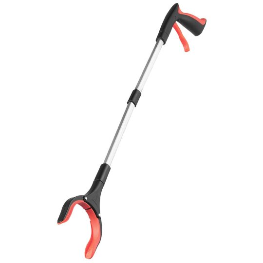 Havendro Reacher Grabber Tool - Long Reach Litter Picker Pick Up Mobility Tool - red - MetaL+Plastic