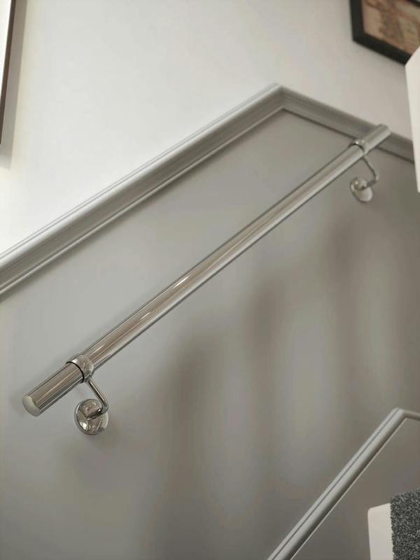 Handrails Direct Radway Chrome Straight Flight Handrail