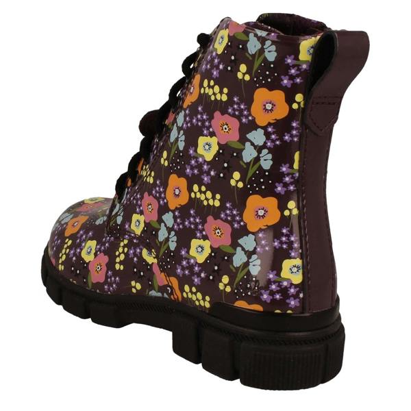 Clarks Girls Clarks Floral Pattern Ankle Boots Evyn Top K