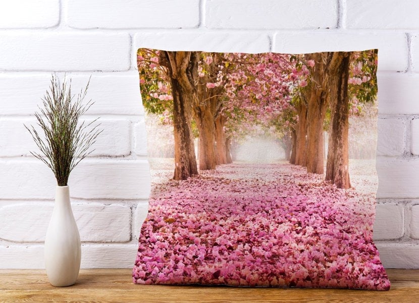 Warren Reed Pink Flower Tree Tunnel Cushions