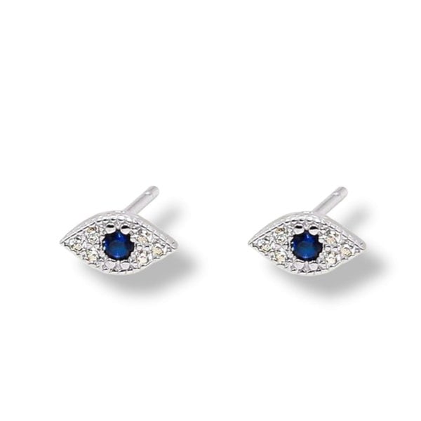 Gold Trip Lucky Evil Eye Stud Earrings