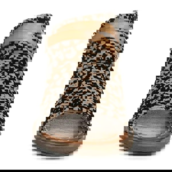 Blowfish Malibu Denver - Women's Brown Leopard Strappy Low Wedge Sandals