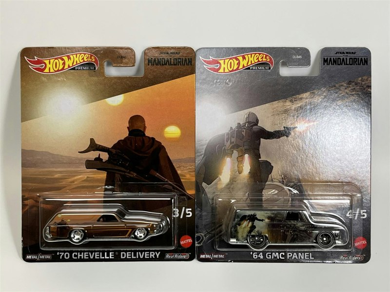 Hot Wheels Star Wars The Mandalorian 2 Car Set Real Riders 1:64 DLB45 979T