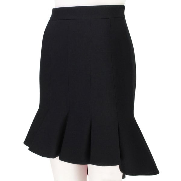 Alexander McQueen black pink peplum hem skirt 