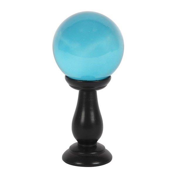 Serano Small Teal Crystal Ball on Stand
