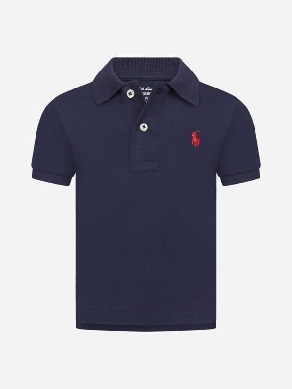 Ralph Lauren Kids Baby Boys Logo Polo Shirt in Navy