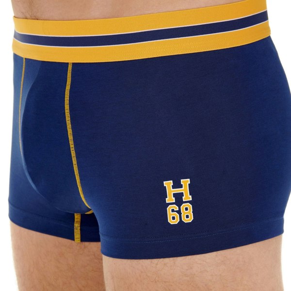 Hom Run Sports Contrast Boxer Trunk, Blue/yellow