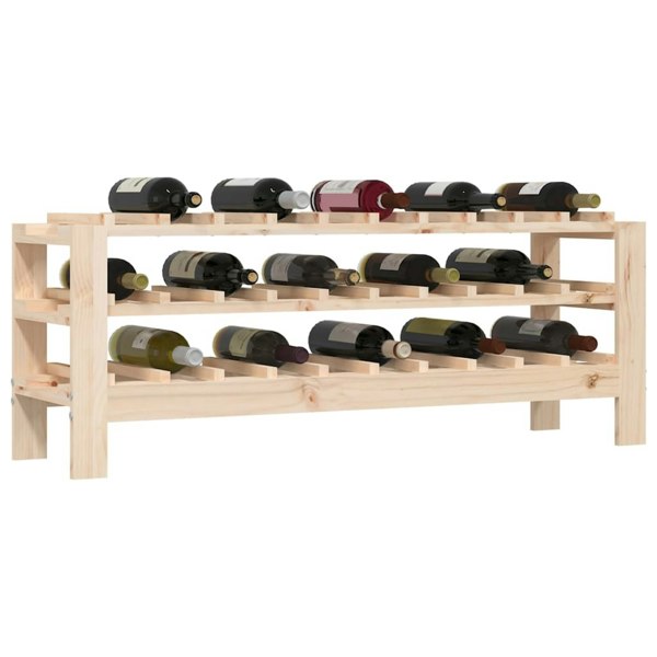 Berkfield Wine Rack 109.5x30x42 cm Solid Wood Pine