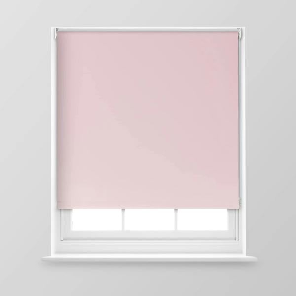 A.Unique Home Trimmable Blackout Roller Blind - 3FT - BLUSH PINK - 90cm(W) x 170cm(L)