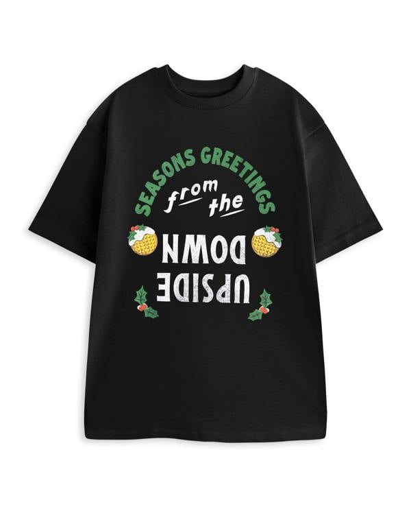Stranger Things Unisex Black Season Greetings Short Sleeved T-Shirt