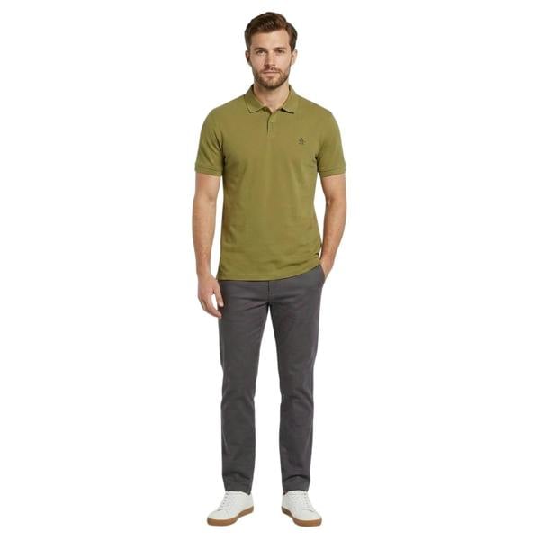Original Penguin Mens Embroidered Logo Polo Shirt - Dusty Olive - 