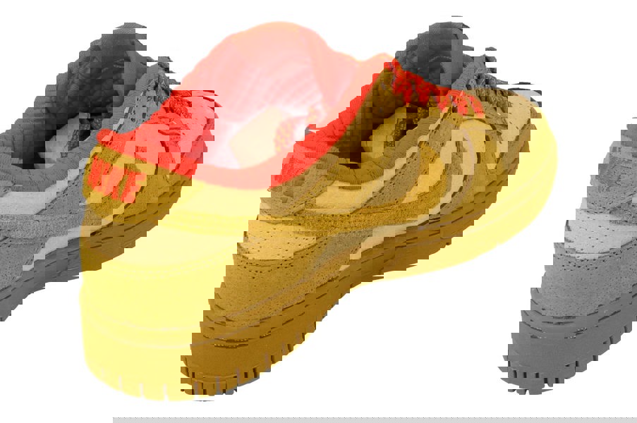 Nike Womens Dunk Low Trainers Fq8897  252 - Sesame Bronze Picante Red 252 - Photo 2