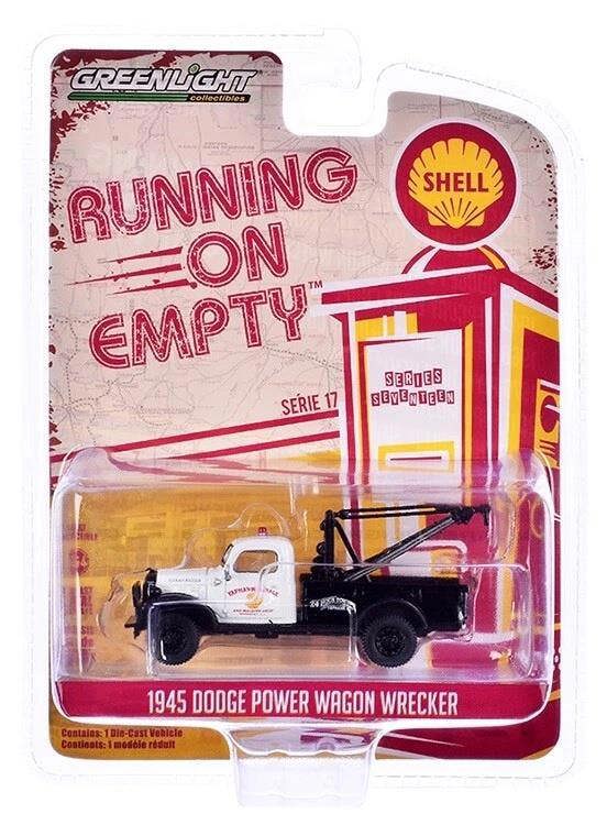 MCSlots 1945 Dodge Power Wagon Wrecker Shell Oil 1:64 Scale Greenlight 41170A