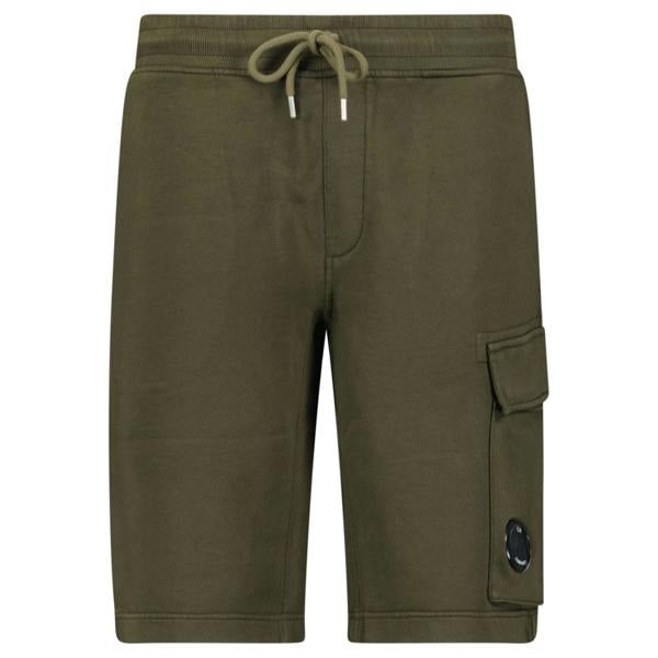 CP Company Diagonal Fleece Lens Shorts Khaki - chancefashionco