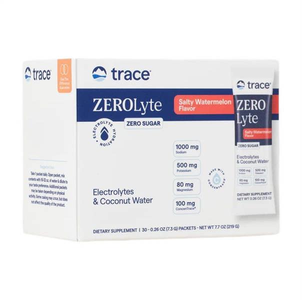 Trace Minerals ZEROLyte, Salty Watermelon - 30 packets