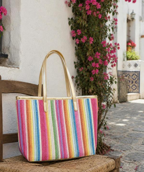 Pia Rossini Delfina - Stripe Beach Bag