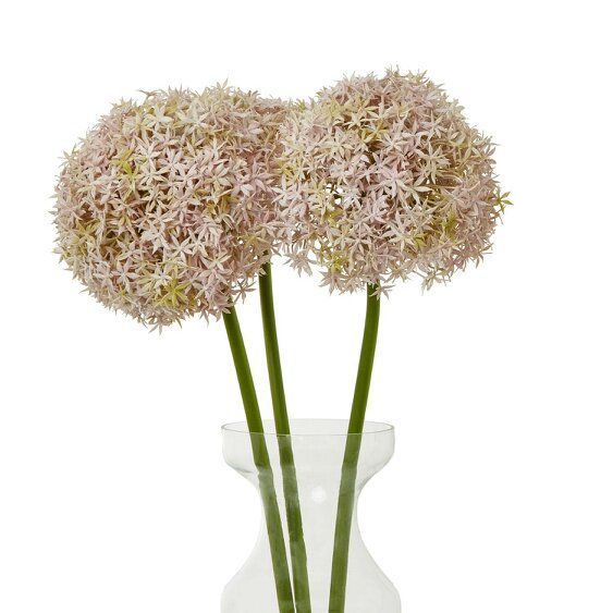 Wyld Haus Set of 3 Artificial Flowers Lilac Giant Allium Stems