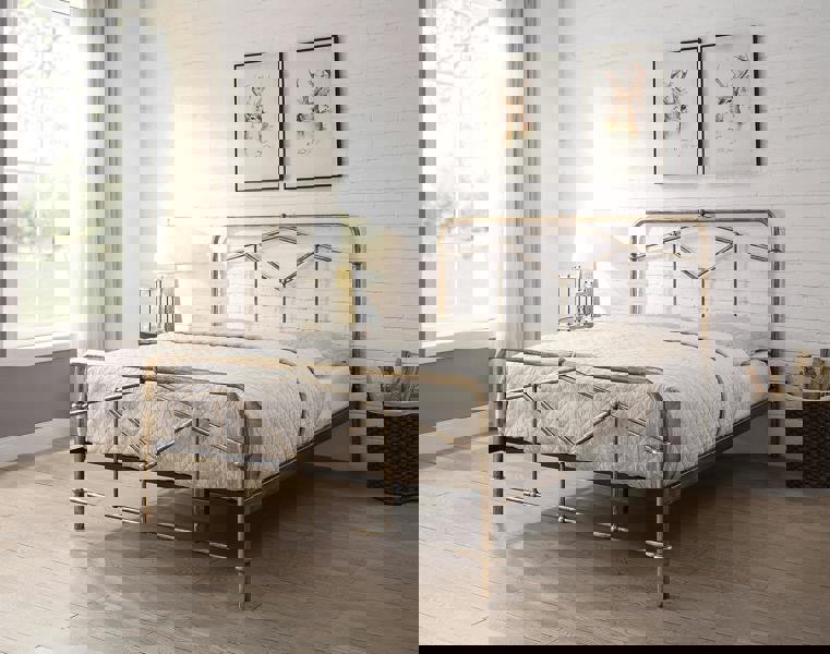 Flintshire Furniture Axton 5ft Antique Bronze Metal Bed Frame