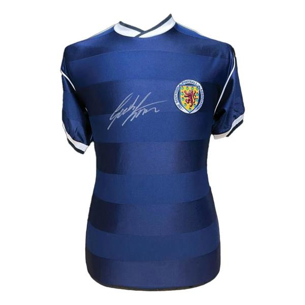 Unbranded Gordon Strachan signed Scotland 1986 shirt — Framed