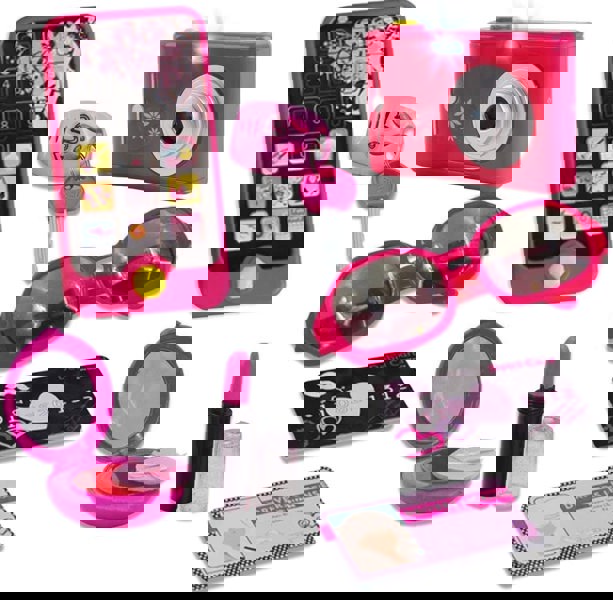 deAO Toys Vanity Handbag Beauty Set for Girls Styling Pretend Makeup and Accessories Playset