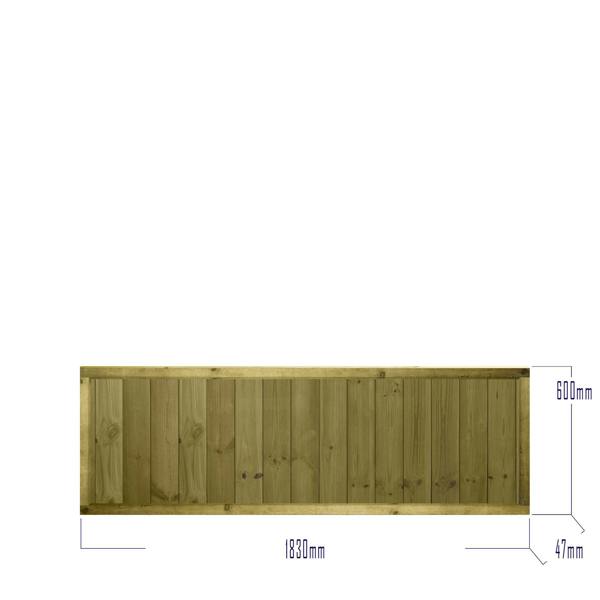 [amazon variation] ultimate t&g vertical fence panel [6ft x 1ft, 2ft, 3ft, 4ft] 3