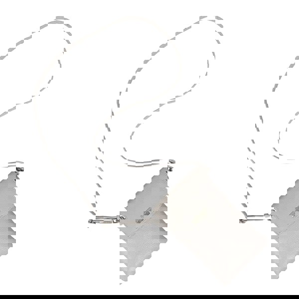 Assots London 'MARIA' Nudish Ice Grey Pebble Grain Real Leather Crossbody Phone Bag