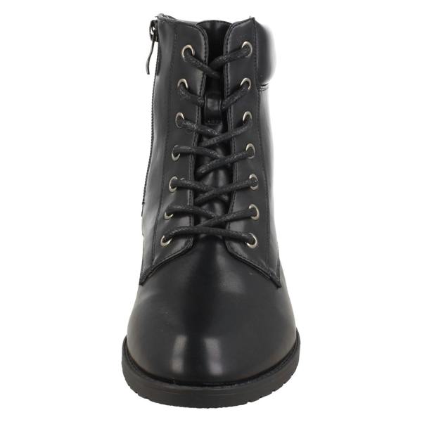 Spot On Ladies Spot On Mid Heel Ankle Boot F51198