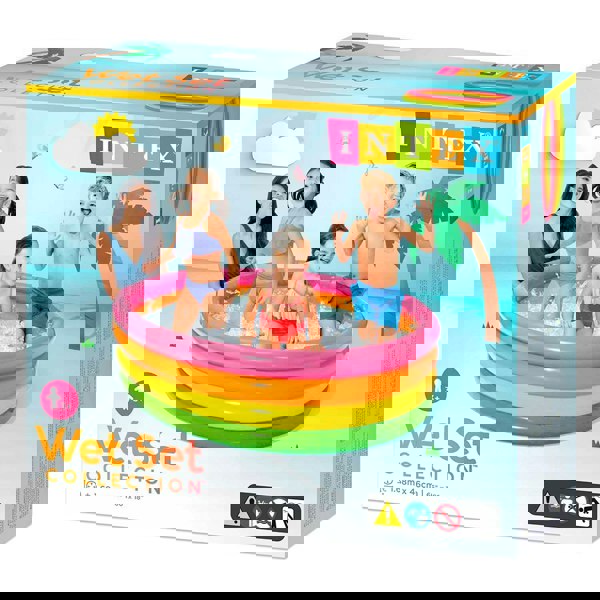 Intex Sunset Glow 4-Ring Inflatable Pool –  Swimming Pool Inflatable 168 X 46 Cm