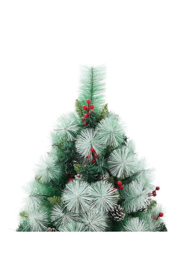 Living and Home Artificial Green Flocked Full Christmas Tree with Stand 1.8m