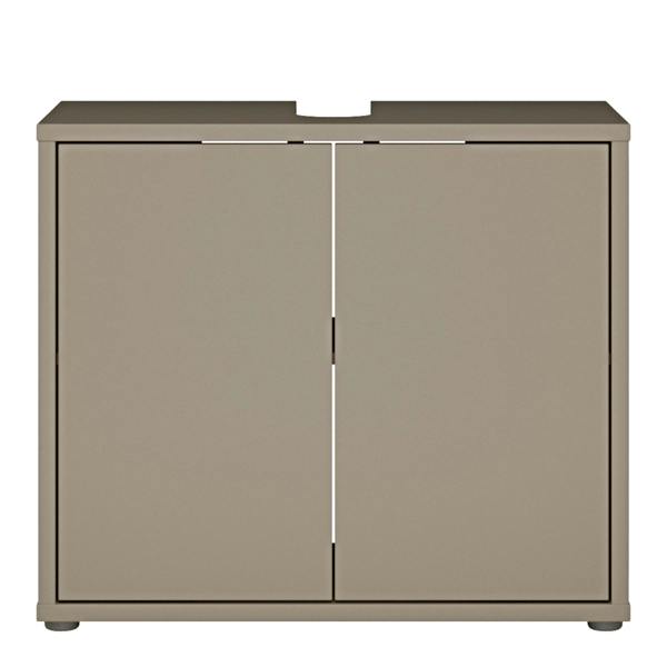 Furniture To Go Alice Springs Under Sink Bathroom Cabinet with 2 Doors Push-to-Open in Taupe