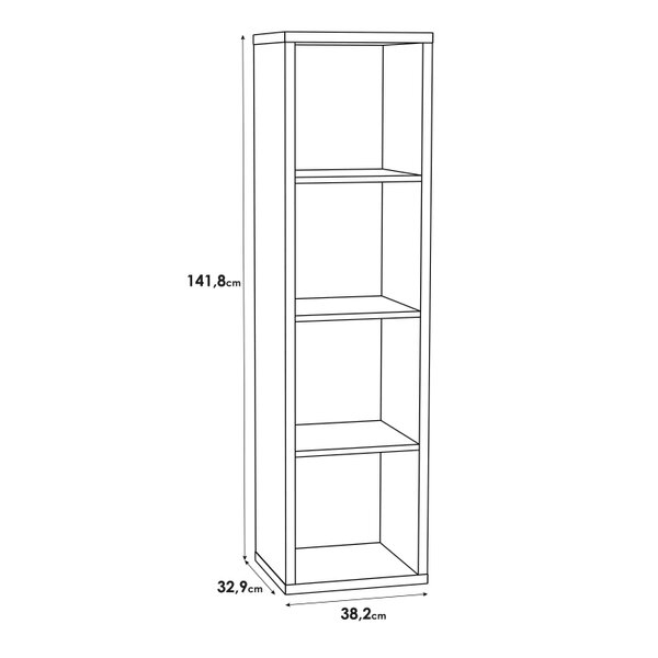 Wyld Haus Mauro 3 Shelves Storage Unit in Sand Oak