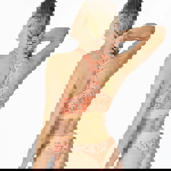 Kecks Peach Paisley Sports Bralette