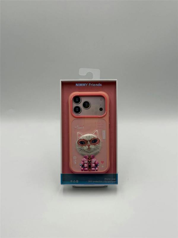Nimmy Friends Nimmy Cool & Cute 2.0 White Rich & Beauty Cat Case with MagSafe for iPhone 17 Pro 6.3" Pink - N-KMLL-IP17-PRO-04